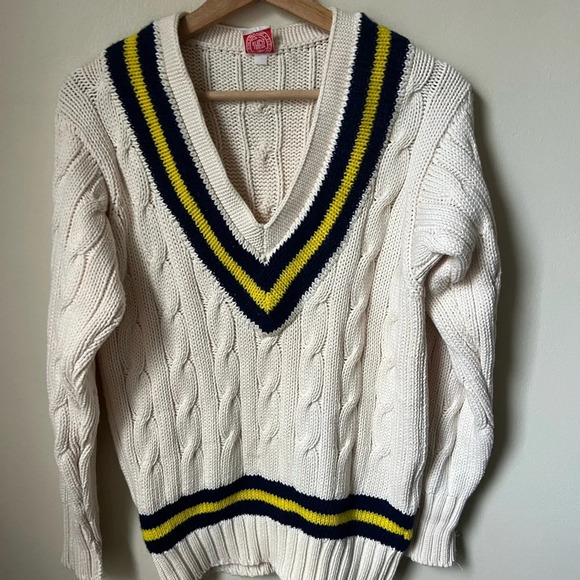 Vintage 90s Light Academia J Press Varsity Sweater - Picture 2 of 4